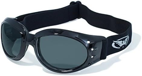 Global Vision Eyewear Eliminator Z Safety Glasses with Black Frames and Smoke Anti-Fog Lenses with Micro Fiber Pouch