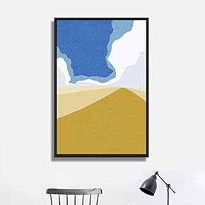 Framed Canvas Wall Art for Living Room, Bedroom Minimalistic Landscape XXVIII Canvas Prints for Home Decoration Ready to Hang - 16x24 inches