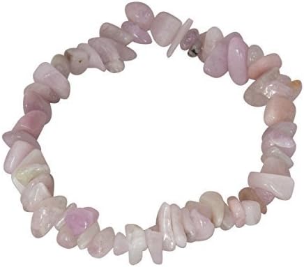 Kunzite Crystal Chips Healing Pink Stretch Polished Bracelet - 1 Supplied