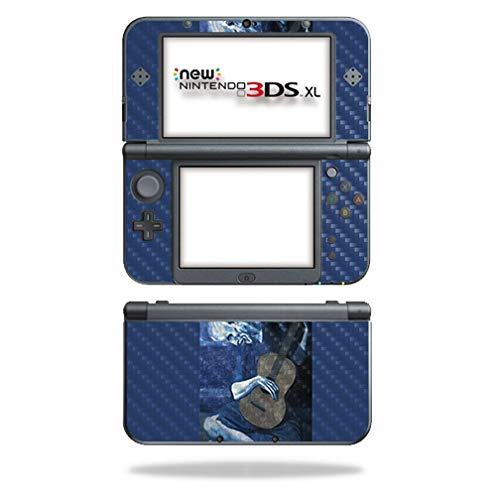 MightySkins Carbon Fiber Skin for Nintendo New 3DS XL (2015) - Old Guitarist | Protective, Durable Textured Carbon Fiber Finish | Easy to Apply, Remove, and Change Styles | Made in The USA