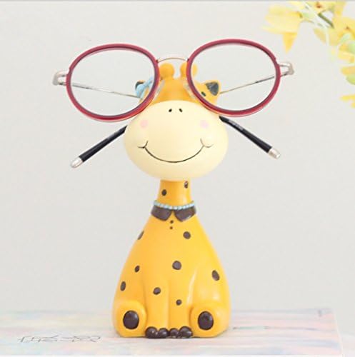 SHENCHI Eyeglasses Holder Reading Spectacles Resin Display Stand Cute Animal Deer Zebra Shape Home Ornament Crafts Christmas Birthday Gifts,5.7*2.8 inches (Deer)