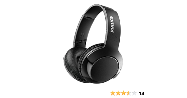 Amazon.com: Philips Bass + auricular bluetooth inalámbrico con micrófono –  Negro (shb3175bk/27) Negro : Electrónica
