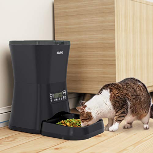 7L Automatic Pet Feeder, Dogs Cats Food Dispenser 4 Meals a Day
