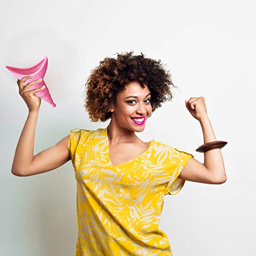 Female Urination Device - Portable Foolproof Urinal Allows Women to Pee Standing Up, No Mess, No Stress, Reusable, Compact, Lightweight Womens Pee Funnel for Outdoor Activities -with Drawstring Bag