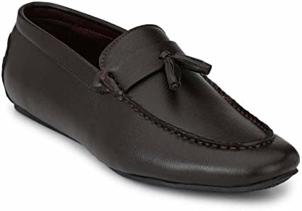 Levanse Men's Formal Leather Slip On Shoes with Knot Style