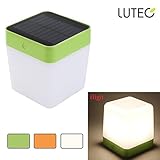 LUTEC Solar Rechargeable LED Light Outdoor/Indoor Emergency Lighting Waterproof Lamp Touch Sensitive Control Garden Bedroom Lamp Camping Outage Led Table Cube Night Light Home Decorative LED Light
