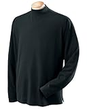 DJ MENS SUEDED MOCK TURTLENECK (BLACK) (S)