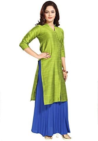 Dream Desi Women's Silk Straight Kurta
