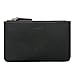 Fmeida Coin Purse Change Purse for Men Coin Pouch Leather Zipper Slim Pocket Card Wallet Gifts for Men Black