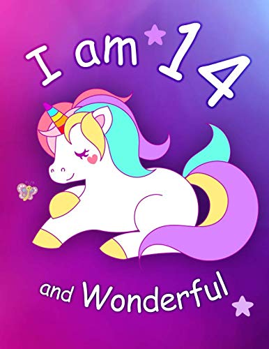 I am 14 and Wonderful: Cute Unicorn 8.5x11 Activity Journal, Sketchbook, Notebook, Diary Keepsake fo by New Paths Publishing
