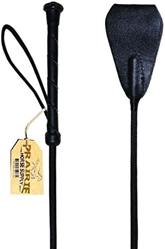 Prairie Horse Supply BLACK, PINK, FUCHSIA, or PURPLE Riding Crop Jump Bat - 18", 24", or 27" NEW 100% FIBERGLASS SHAFT Horse Whip With Leather Slapper Nice Quality The Real THING NOT COSTUME JUNK!