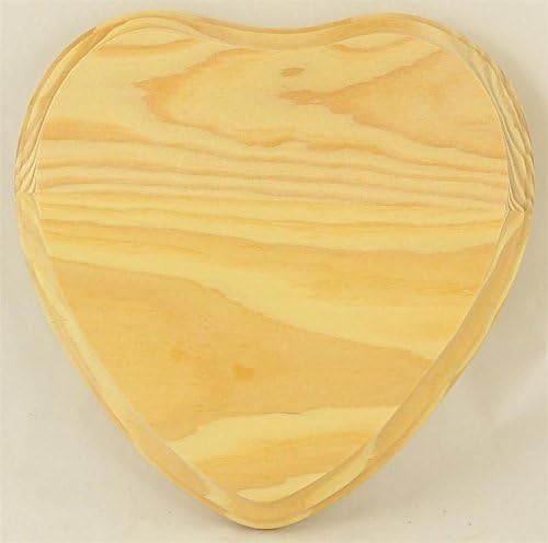 PL7964 Heart Shaped Pine Wood Plaque 7" x 7"