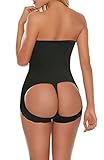COSWE Women's High Waist Enhancer Waist Trainer Panties(Black, S/M)