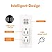 YaBland Desktop Power Strip with USB Conference Recessed Power Socket,Table Power Outlet Fireproof Safety Desk Power Plug,2 USB Port with 9.8ft Power Code for Kitchen,Office,Home,Hotel Etc.(White)