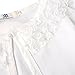 Acecharming girls Beaded Flower Bolero Jacket Shrug Short Cardigan Dress Cover Up,Cream White,6-7