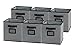 Sodynee Foldable Cloth Storage Cube Basket Bins Organizer Containers Drawers, 6 Pack, Black/Grey