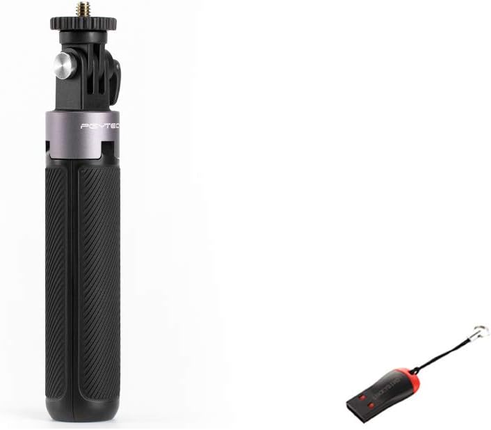 PGYTECH Action Camera Extension Pole Tripod Mini for OSMO Action/OSMO Pocket/Gopro Seires Action Cameras with Luckybird USB Reader