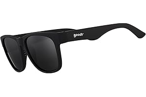 goodr Hooked on Onyx Polarized Sunglasses for Men & Women, Large Sized (BFG), Black Solid Frame with Black Non-Reflective Glare Reducing Lenses, UV400 Protection, No Slip, No Bounce