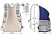 Girls School Backpack Striped Canvas Backpack High School Bag Women Casual College Laptop Backpack Coin Purse Blue
