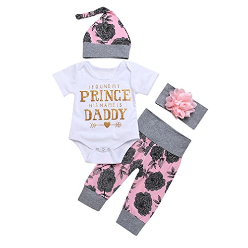 image for Woaills Clearance!!Toddler 4PCS Outfit Set Newborn Baby Girls Letter R