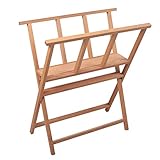 X-Frame Folding Wood Large Art Print Rack for Storages & Shows