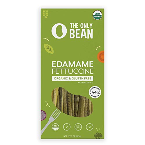 The Only Bean - Organic Edamame, Soy, Black Bean Spaghetti and Fettuccine Pasta, Gluten Free Noodles, 8oz (Variety Pack) (4 Pack)