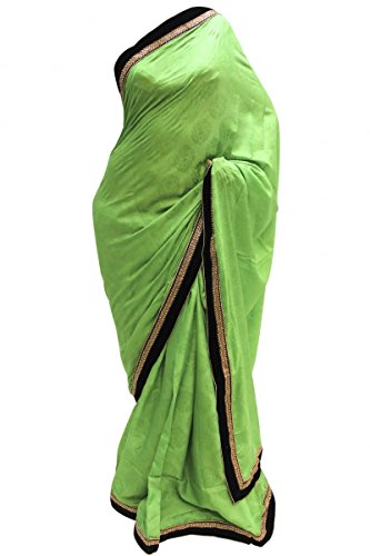 Elegant Forest Green & Black Party Saree Bollywood Indian Designer Party Sari Saree