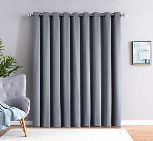 Madison - 100% Blackout Curtains - 84 Inch Long - Newly Innovated - Eco Friendly - Light Weight Fabric with Grommets - Heat and Light Blocking Drapes (1 Patio Panel 110" W x 84" Long, Dusty Blue) - Thumbnail 7