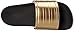 adidas Women's Adilette SC, Core Black/Gold Metallic/White, 9