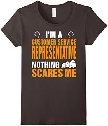 Womens Customer Service Representative Halloween Funny Tshirt Large Asphalt