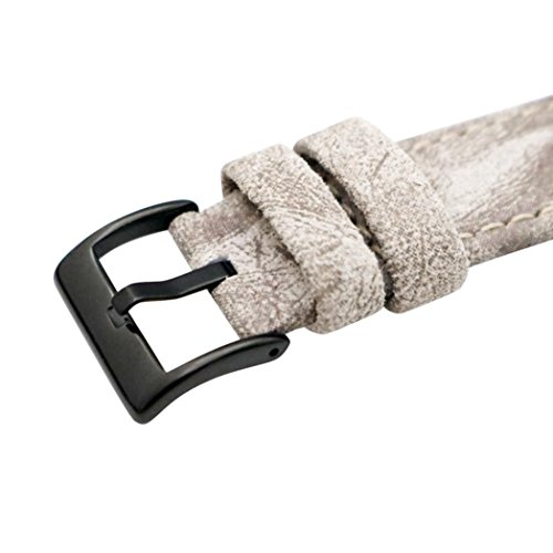 Lisin New Luxury Leather Band Bracelet Watch Band For Samsung Gear Sport (Gray) - Thumbnail 2