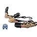 Tiger Tie Down Straps-4PK-Extra Long 20ft -500lb Load Cap, The Ultimate Ratchet Tiedowns, These Tie Down Straps Have A 1500lb Break Strength. Premium Heavy Duty Locking Straps Tiedowns