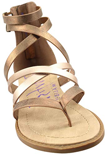 Blowfish Women's Bungalow Wedge Sandal, Mars/Rosegold, 10 M US