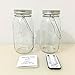Solar Mason Jar Fireflies Jar Lights, 2-Pack Large Size Clear Mason Jar Build-in 20 LEDs Yellow-Green Fluorescence Fairy Firefly Led String Lights, Remote 8 Modes Flicker/Twinkle Lamp