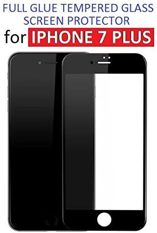 Dashmesh Shopping® Tempered Glass (FULL BODY GLUE) (EDGE TO EDGE) Screen Protector for Apple iPhone 7 Plus (Black)