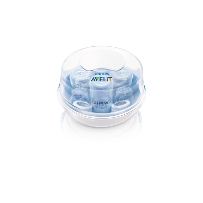 Philips AVENT Microwave Steam Sterilizer for Baby Bottles, Pacifiers, Cups and More, SCF281/05