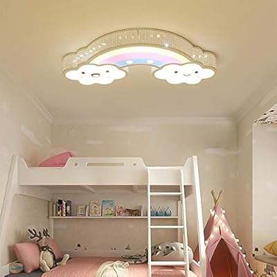 Kuvv Light Luxury Style Acrylic Cute Rainbow Clouds Ceiling Lamp