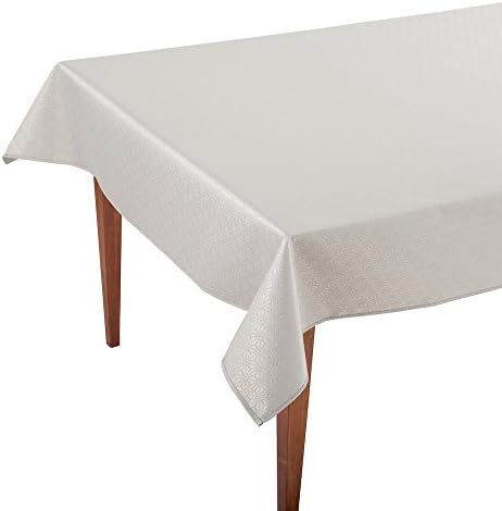 Kyoto Beige Rectangular Coated Tablecloth, 61 x 98 (6-8 people)