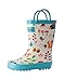Oakiwear Kids Waterproof Rubber Rain Boots with Easy-On Handles