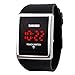 GOHUOS Unisex Sport Touch Screen Digital LED Big Dial Waterproof Mens Womens Wrist Watch-Black