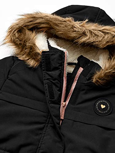 Limited Too Girls' Big Peached Microfiber Anorak, Black, 7/8