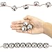 Outuxed 100Pcs 1 Inch Silver Jingle Bells Christmas Craft Bells for Festival Decoration with 20m Red Cord