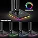 Blade Hawks RGB Gaming Headphone Stand with 3.5mm AUX and 2 USB Ports, Durable Headset Stand Holder for Bose, Beats, Sony, Sennheiser, Jabra, JBL, AKG, Fancy Gaming Accessories – HS18thumb 1