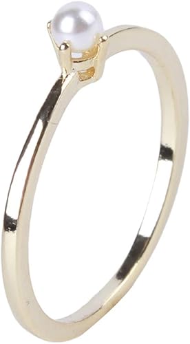 Amazon Pinking 指輪 人工パール ピンキーリング 軽量 極細 細い シンプル ファッション ジュエリー 6 リング 通販