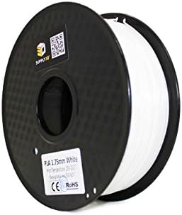 SUPPLY3D PLA 1KG 1.75 White PLA 3D Print Filament, Dimensional Accuracy +/- 0.05 MM, 1 KG Spool, 1.75 MM, White