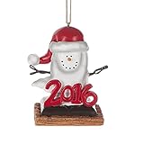 Smores Santa Hat 2016 Resin Stone Christmas Ornament Figurine