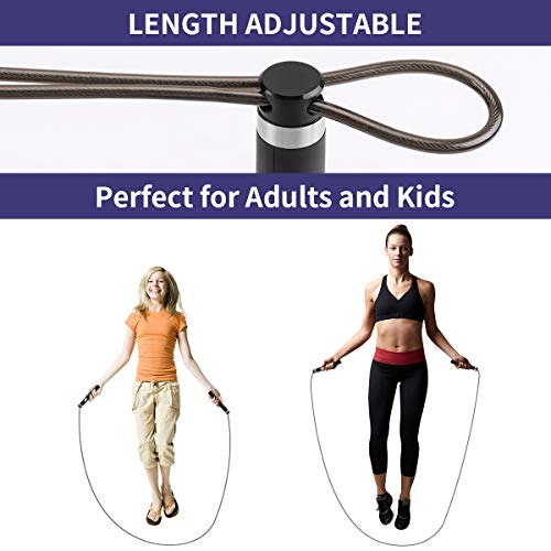 Smart Jump Rope, Calorie Calculation, USB Rechargeable Skipping Rope for Sports Fitness Workout - Adjustable Jumping Rope for Men, Women and Kids