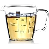 1 Cup Borosilicate Glass Measuring Cup With 50ML Intervals Scale New Kitchen Accessories Easy Measure Liquid Powder Milk Cups
