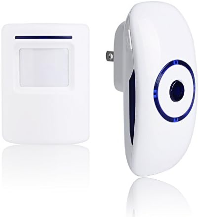 Wireless Doorbell 2017 Newest Version - Smart home Wireless Doorbell with PIR Sensor Transmitter &amp; 1 Plug-In Receiver,1000 FT Operating, 36 Chimes, 4 Level Volume, LED Indicator