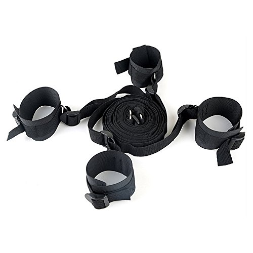 SZXXC Nylon Wrist Ankle Cuffs Restraints Black